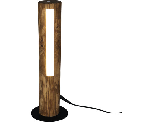 LED tafellamp, dimbaar, 8W, 630 lm, 3000 K, HxØ 45x15 cm, Odun grenen gebeitst/zwart met touchdimmer