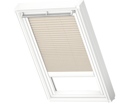 Velux plisségordijnen op zonne-energie lichtbeige uni FSL C02 1259SWL