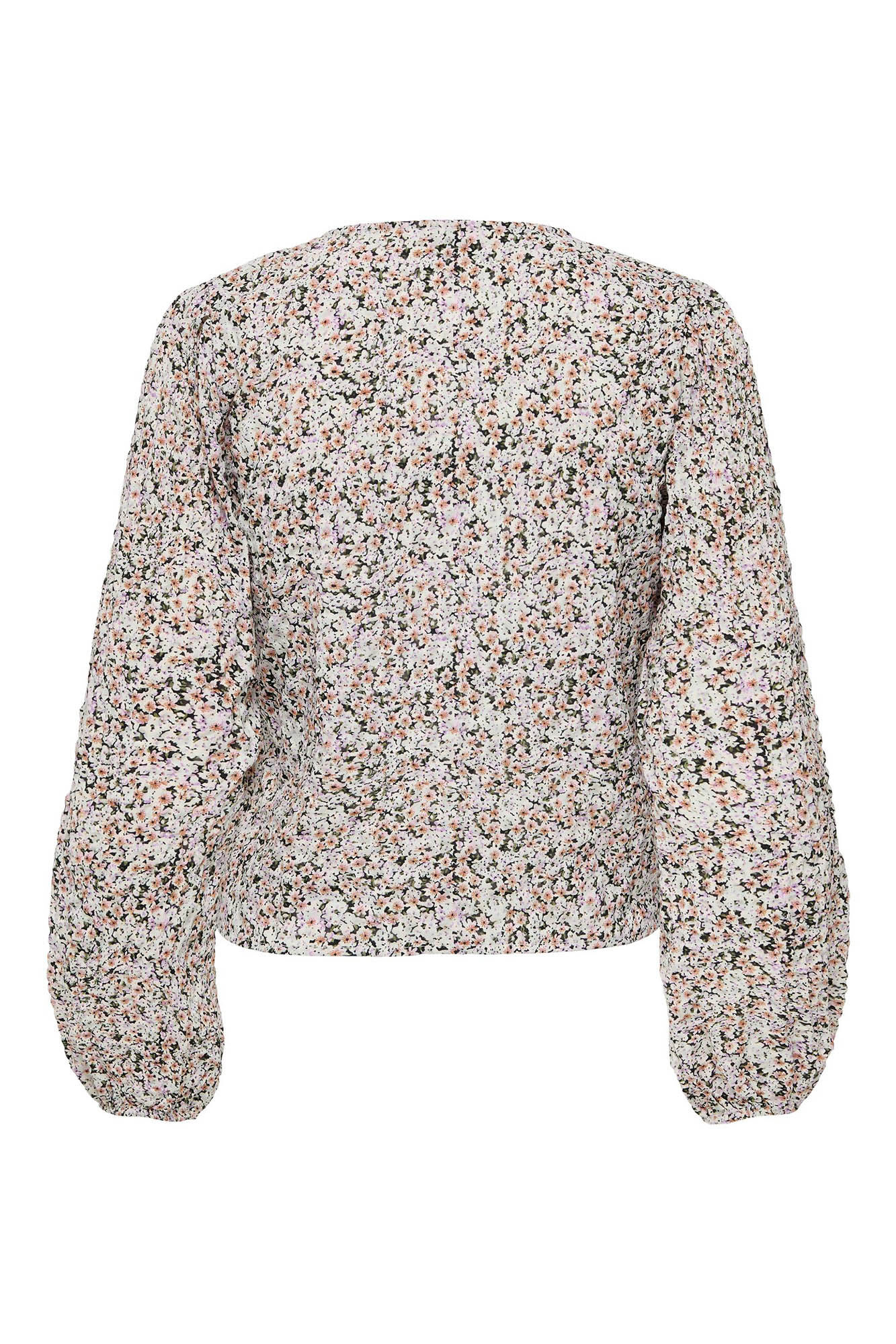 Blusa de manga comprida com decote em V