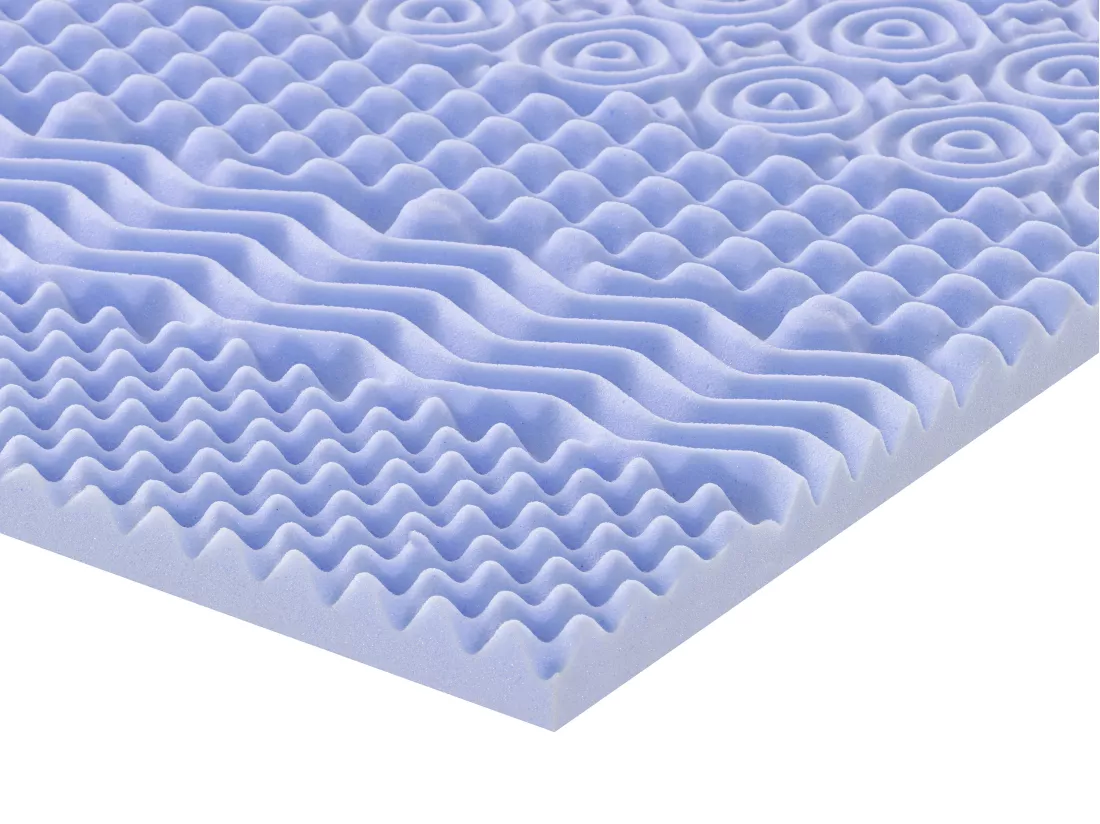 Surmatelas 140 x 190 cm mémoire de forme 7 zones aux extraits de lavande ép.5cm - ANESI de NATUREA