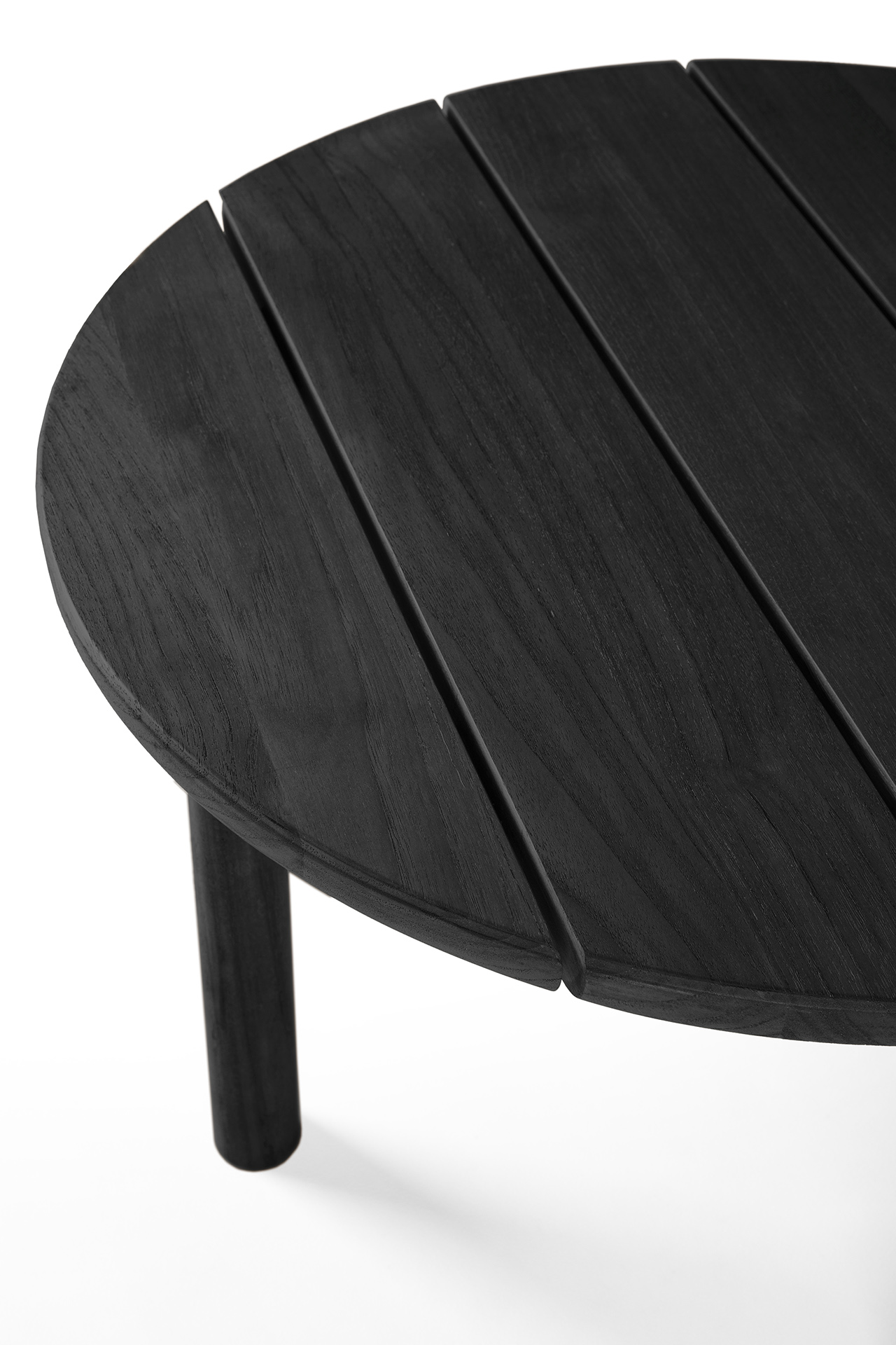 Teak Quatro koffietafel - 95cm - zwart