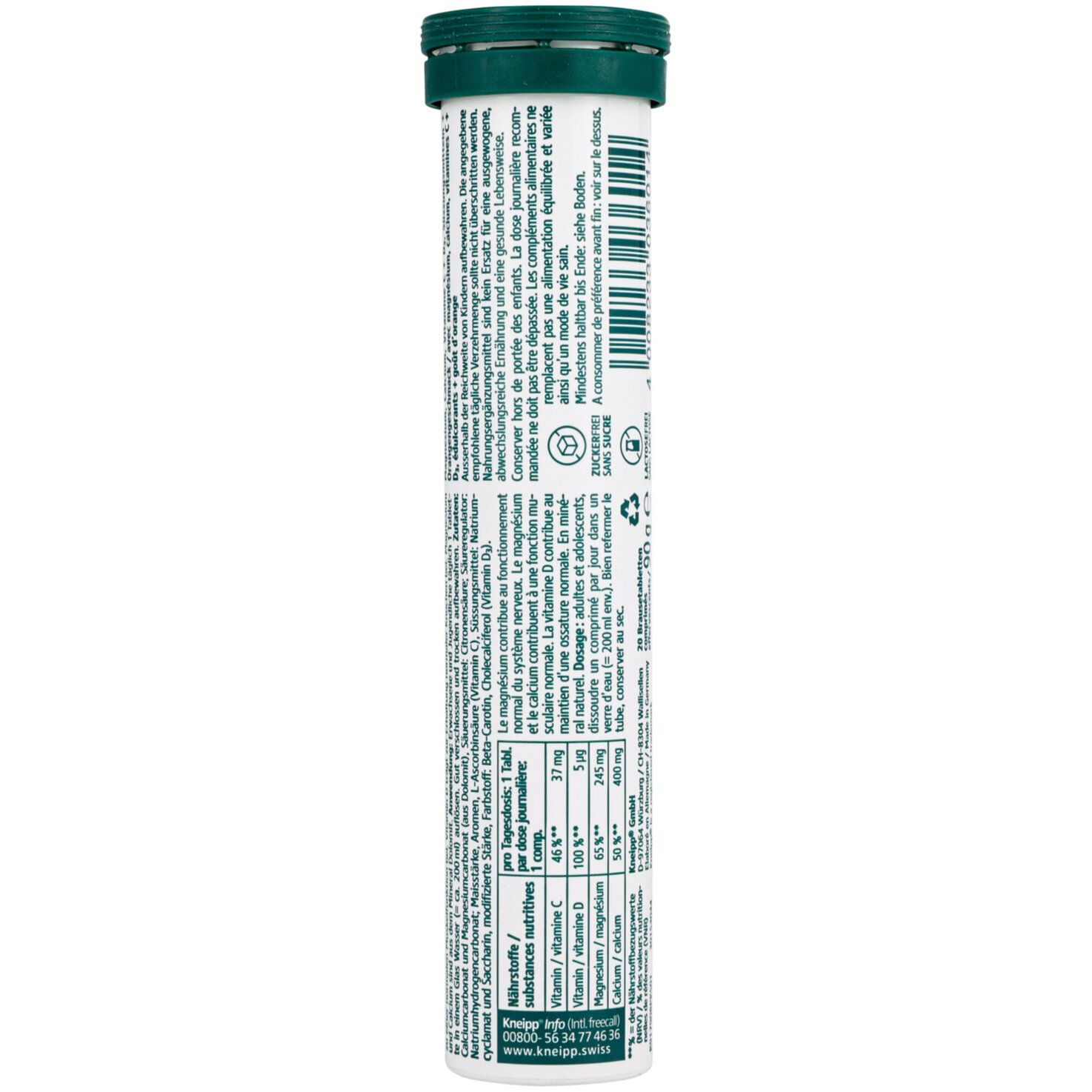 Kneipp Magnesium + Calcium + Vitamin D3 20 Brausetabletten