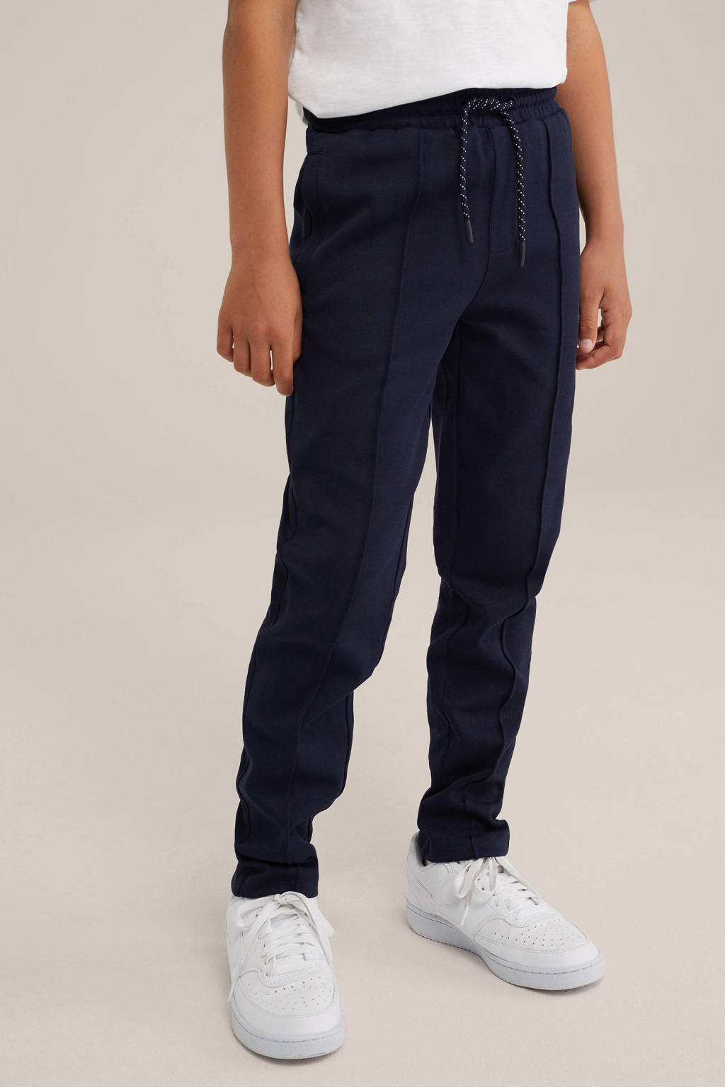 WE Fashion broek donkerblauw