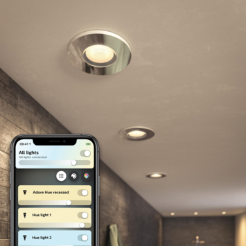 Philips Hue badkamer LED inbouwspot Adore 1x5W chroom/wit excl. switch incl. bluetooth