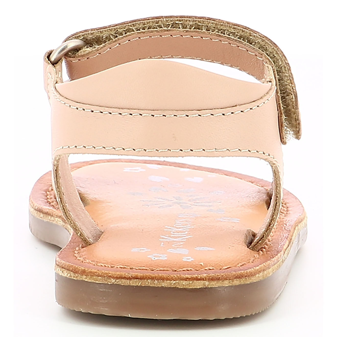 Kickers Sandales en Cuir Dyastar rose clair métallisé