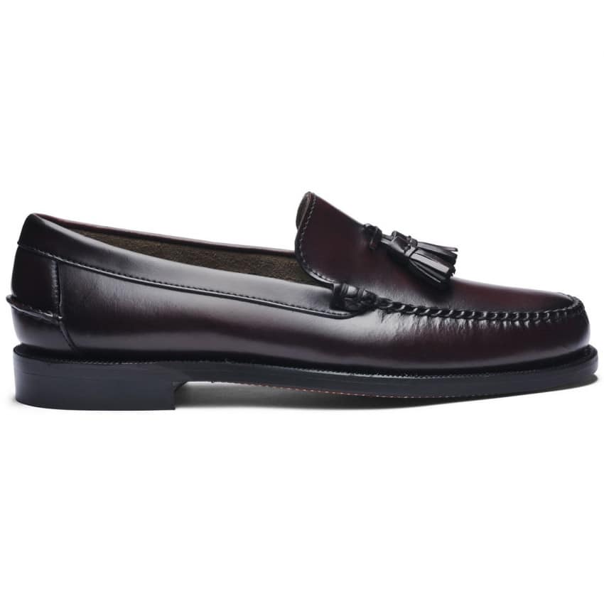 CLASSIC WILL Regular Brown Burgundy MOCASSIN-Mocassin à glands homme en cuir pleine fleur
