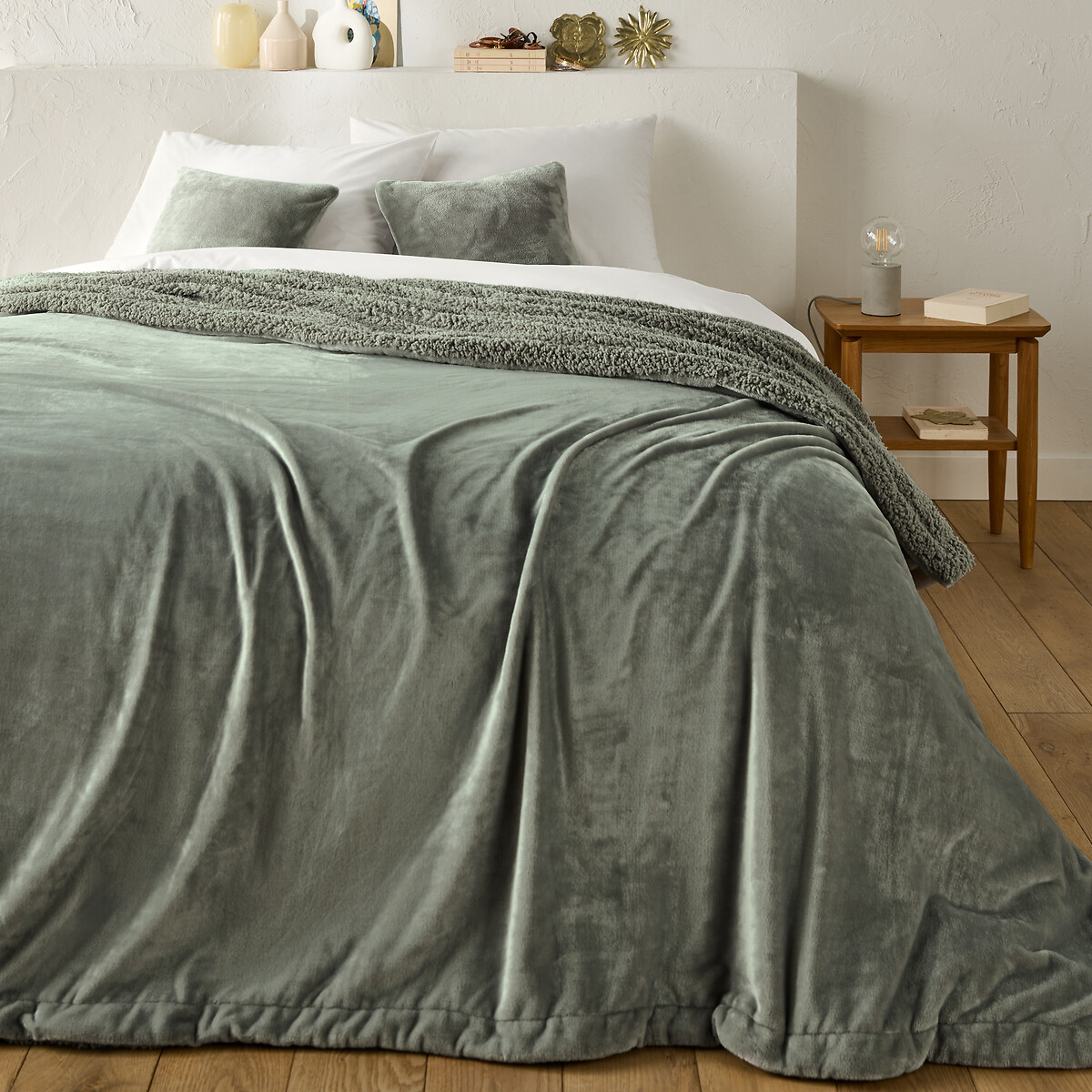 LA REDOUTE INTERIEURS<br>Colcha em lã e sherpa, Maxine