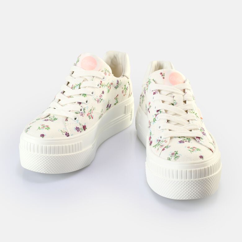 Paired Baskets basses véganes, blancfleurs