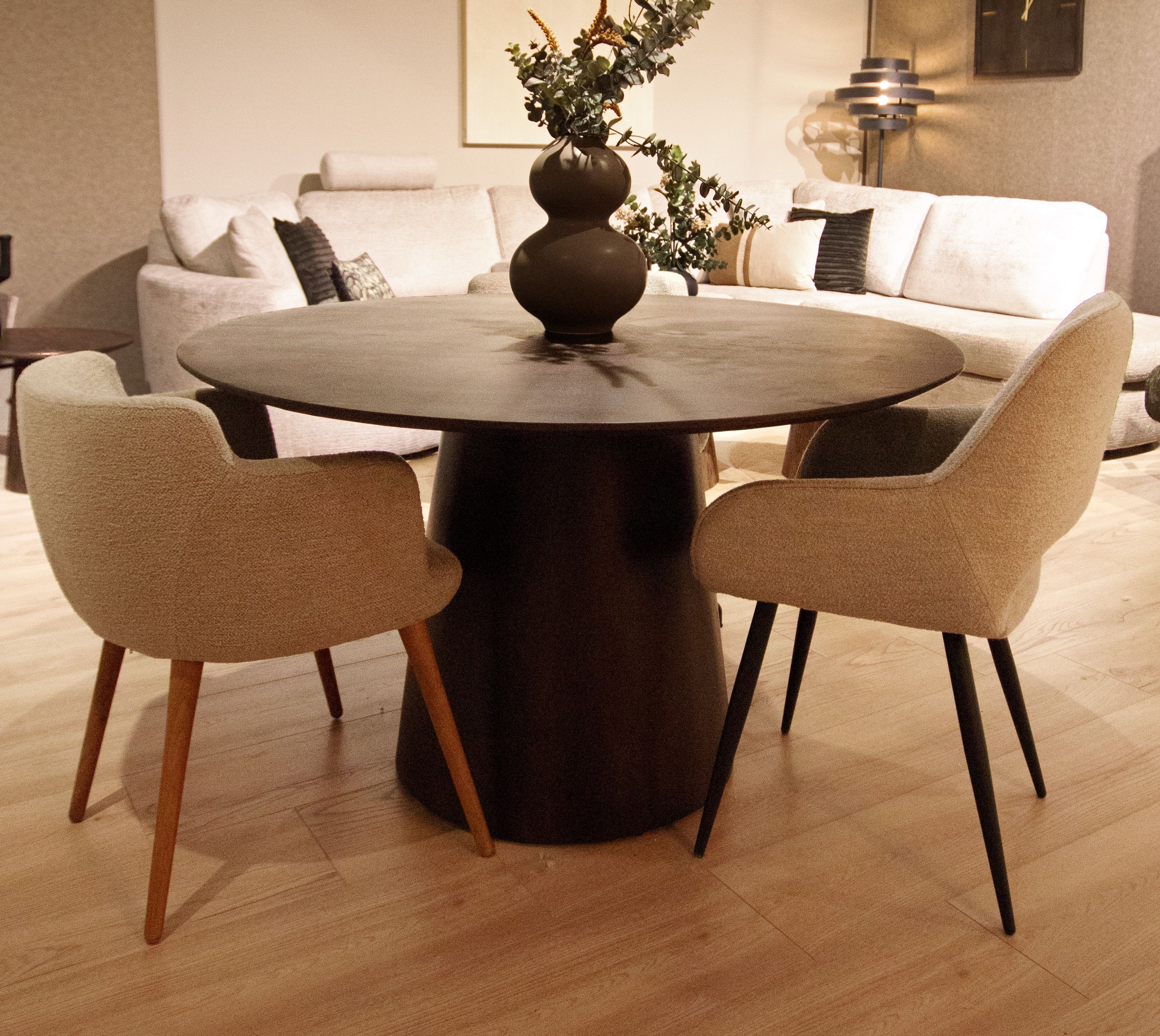 Eettafel Chocolate Brown Silvam ⌀130  x H76 cm