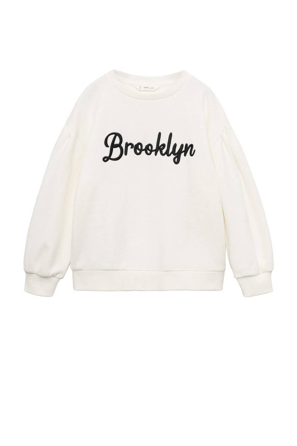 sweater met tekst naturel wit