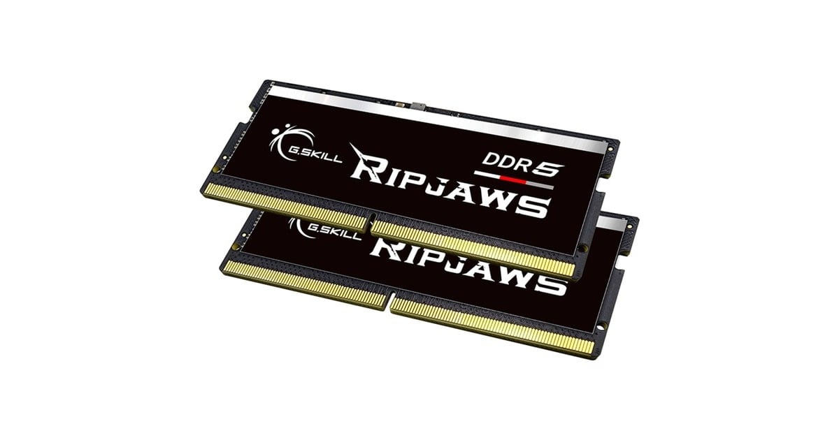 G.Skill64 GB DDR5-5600 Kit laptopgeheugen  (Zwart, F5-5600S4040A32GX2-RS, Ripjaws, XMP)