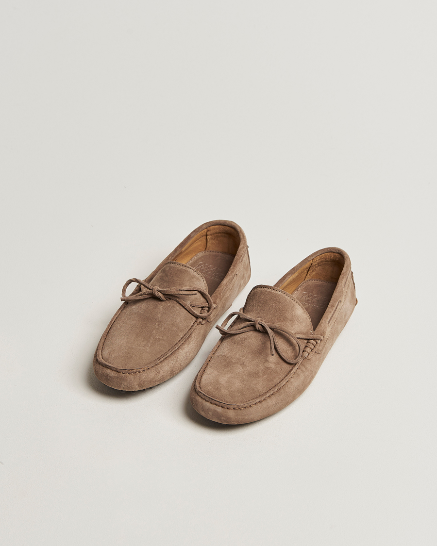 Oscar Jacobson Driving Shoe Suede Grey