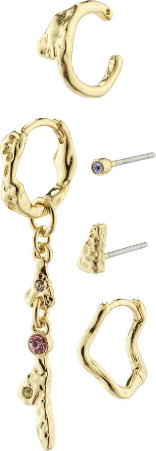 Pilgrim IRENE recycled earrings & cuff 5-in-1 set gold-plated Guld