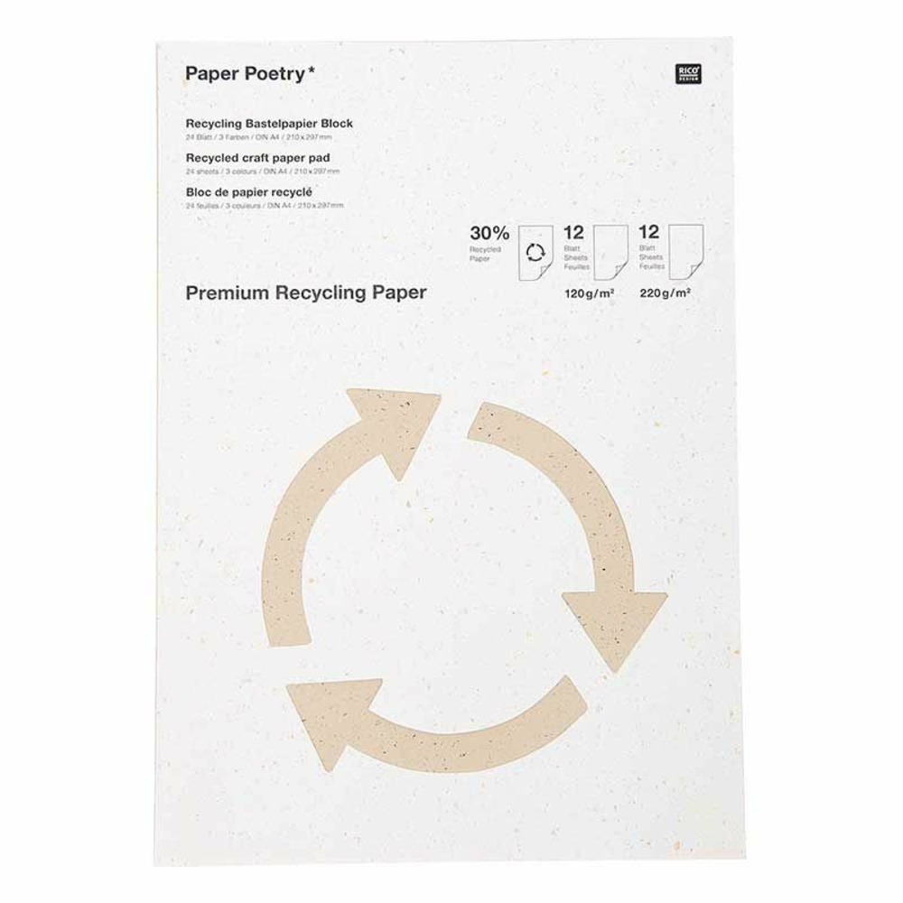Bloc de papier recyclé a4 de bricolage