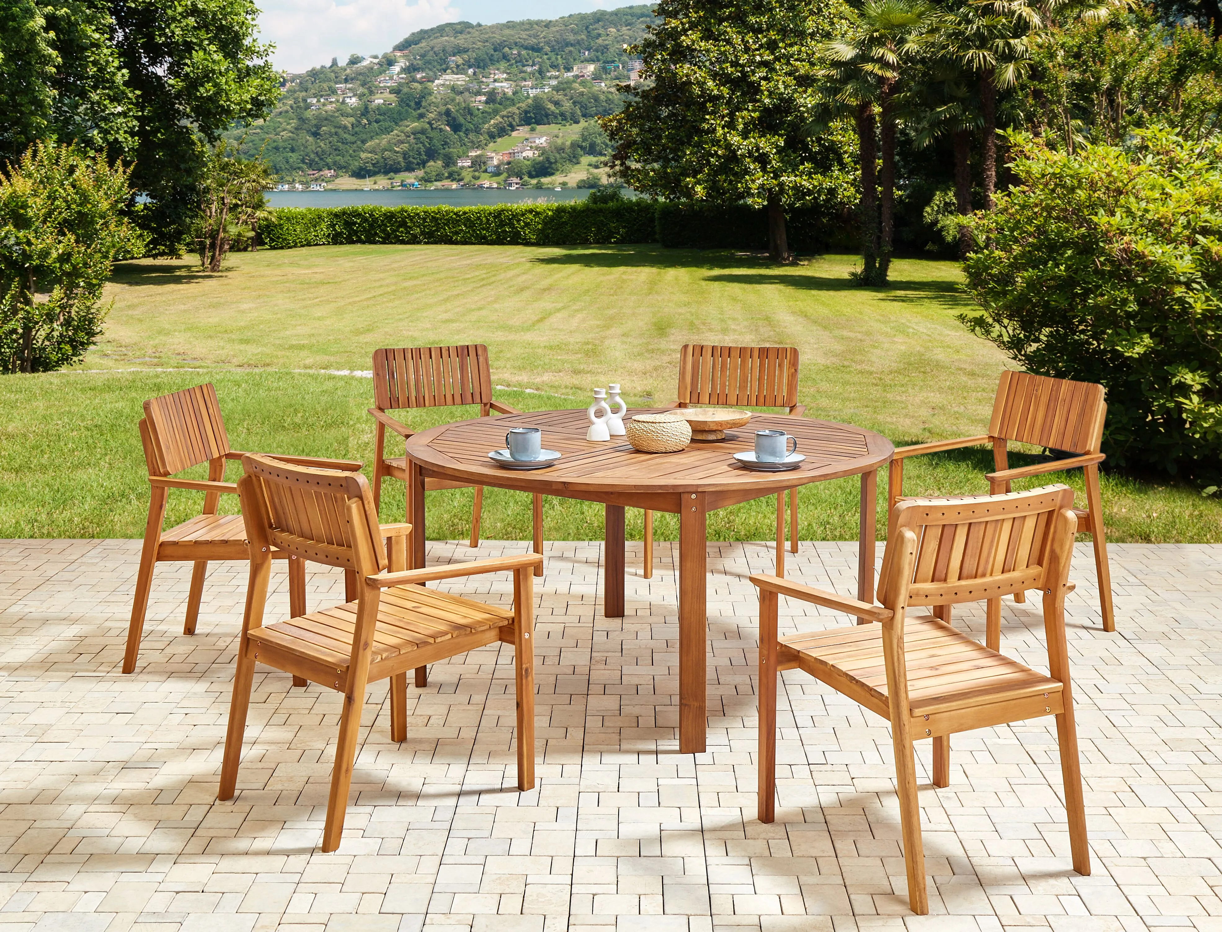 Tuinset 6-zits AGELLO Acaciahout Bruin