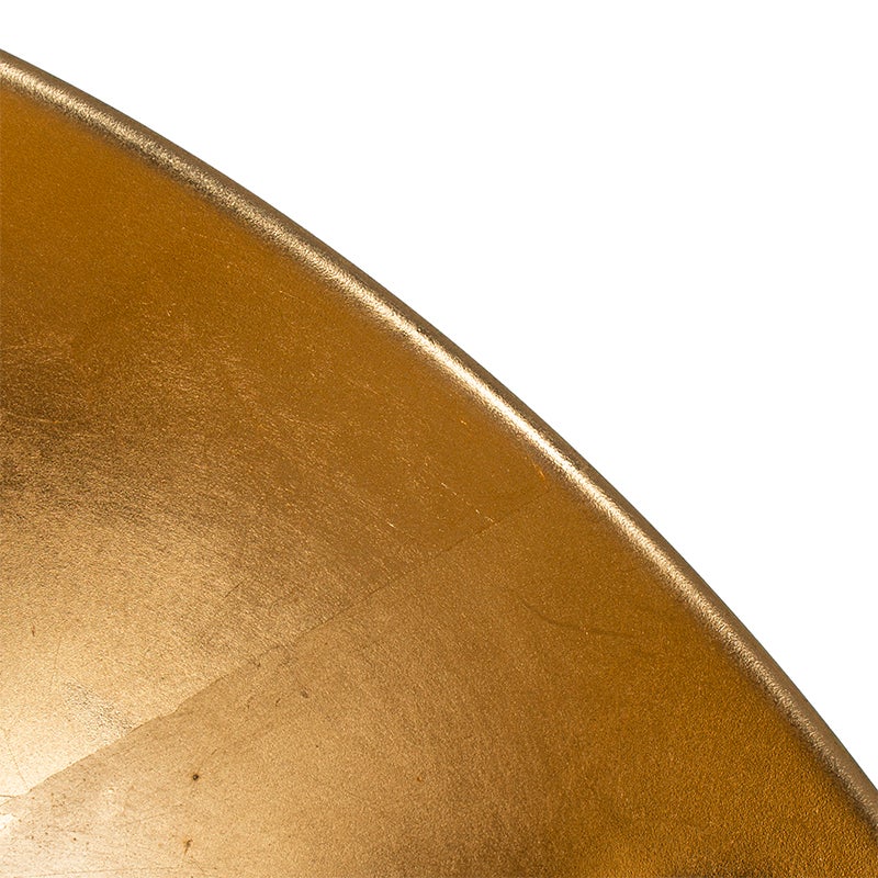 QAZQA - Industrieel I Vintage I Staande lamp Zwart met goud I Messing 35 cm Verstelbaar - Magnax I Woonkamer I Slaapkamer - Staal Langwerpig I Rond - LED Compatibel E27