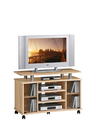 TV-Rack Sonoma-Eiche Nachbildung/Alu Optik ca. 99,7 x 67,6 x 45 cm