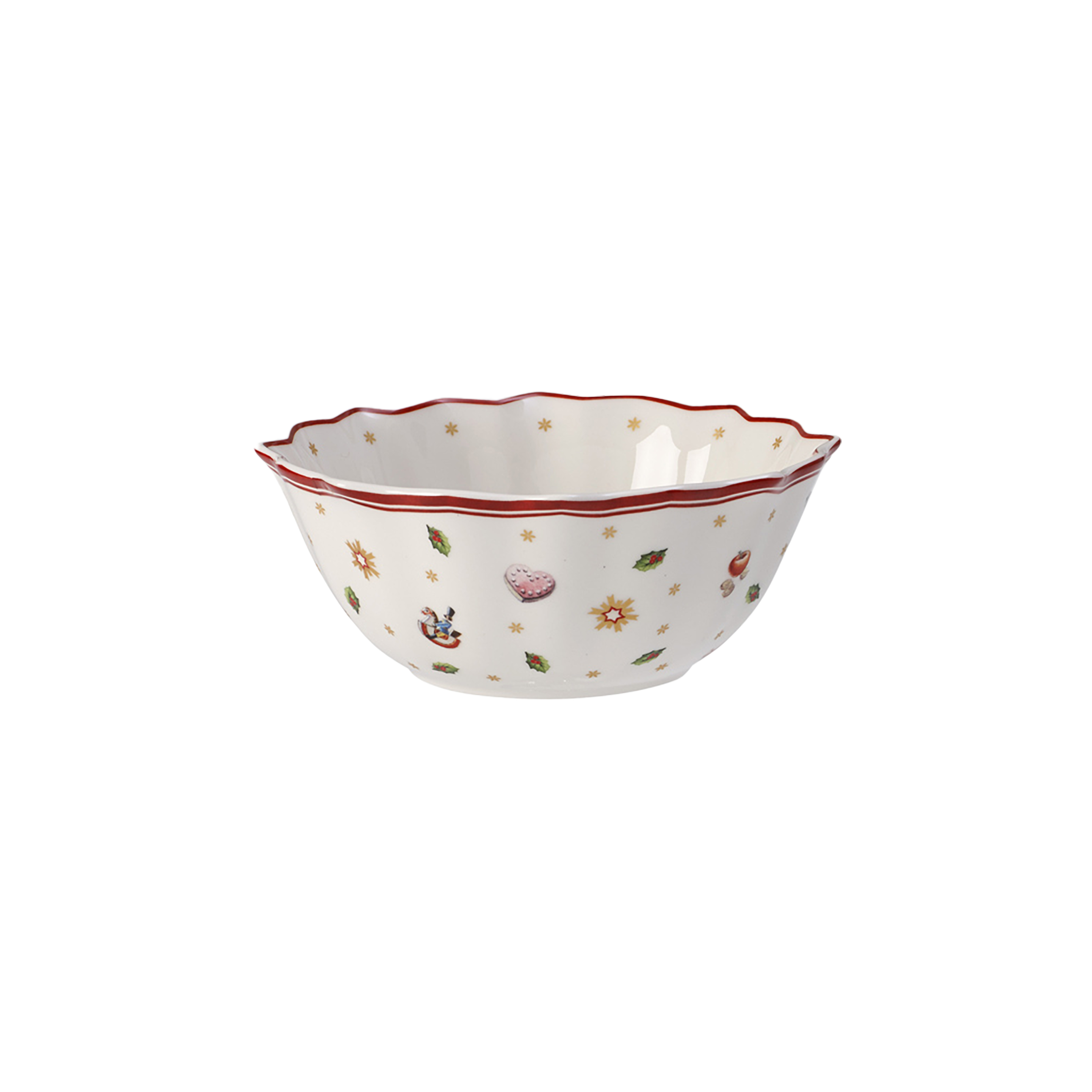 Toy's Delight Cereal bowl Red, 9.5 oz, Premium Porcelain