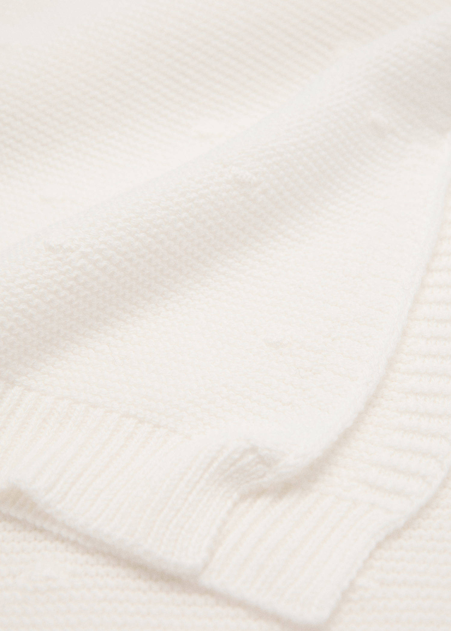 Mango Kids gebreide wikkeldeken naturel wit