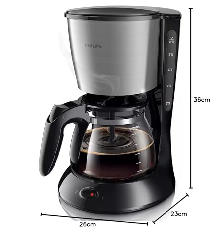 Philips HD7462/20 Cafetière Daily Noir et métal 1000 W Aroma Swirl : Cuisine et Maison