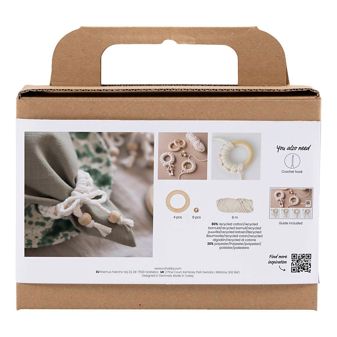 Mini Hobbyset Macrame Servetring Off-white