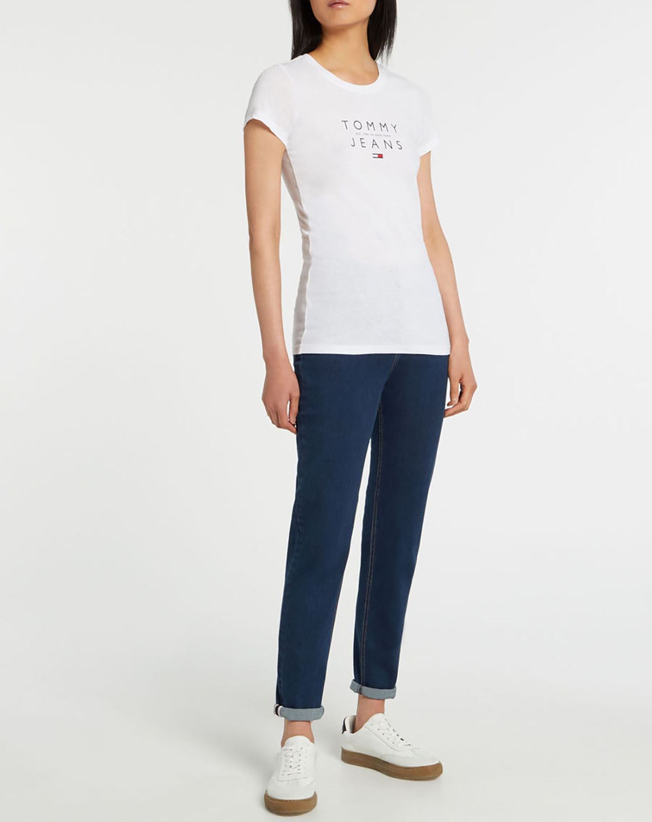 Tommy Jeans T-Shirt essential logo blanc