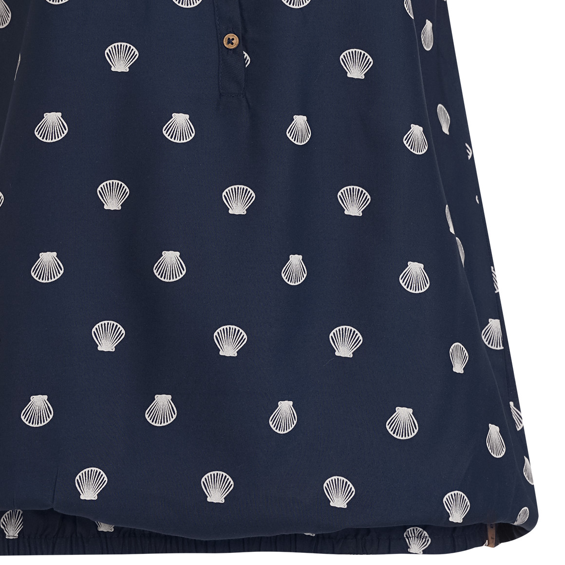 Gina Damen Bluse mit Allover-Muster dunkelblau / weiss