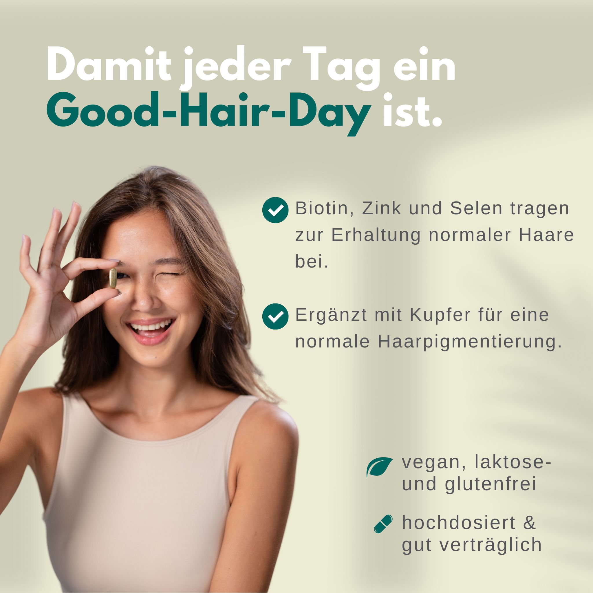 SOLVISAN® Haar Vitamine | Biotin, Zink, Selen