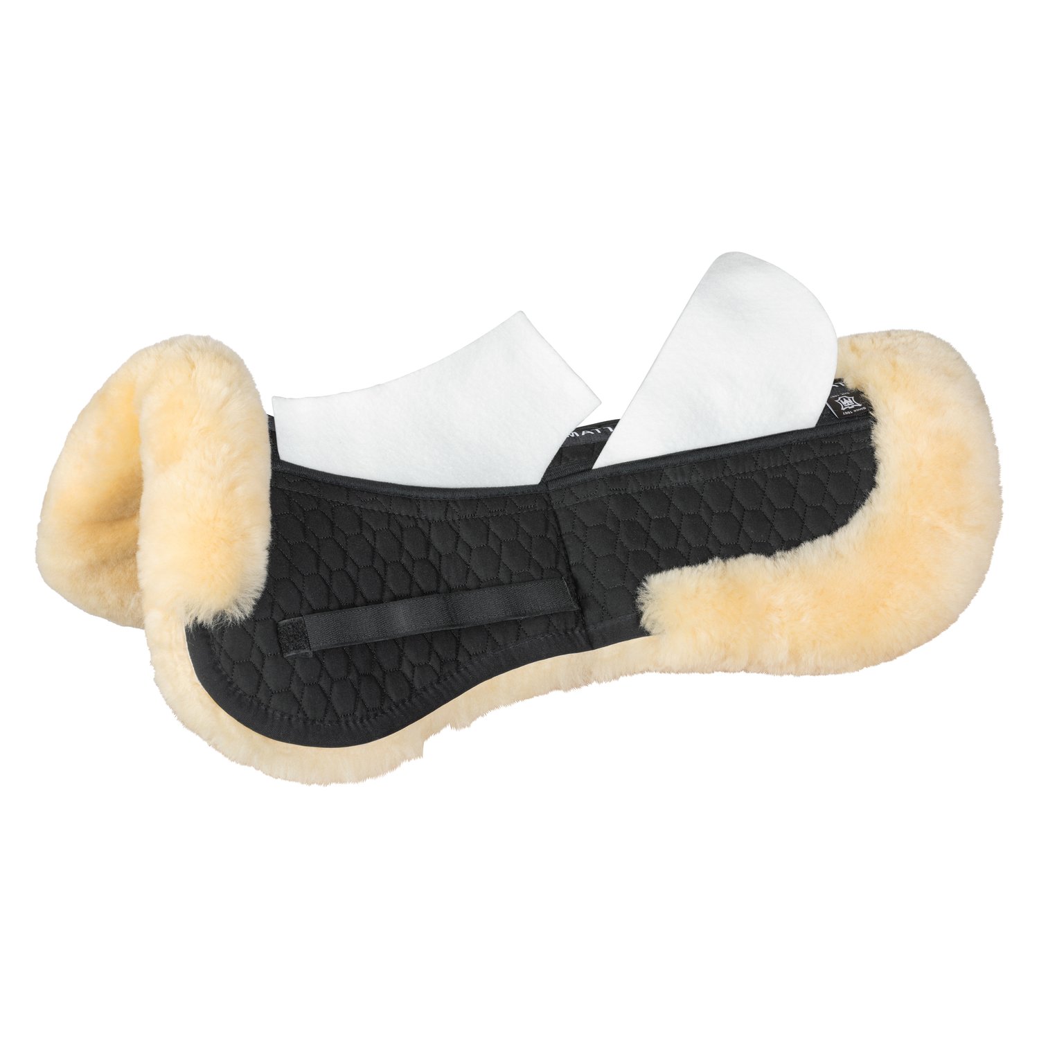 MATTES Sattelpad Lammfell mit CORRECTION® - schwarz/natur