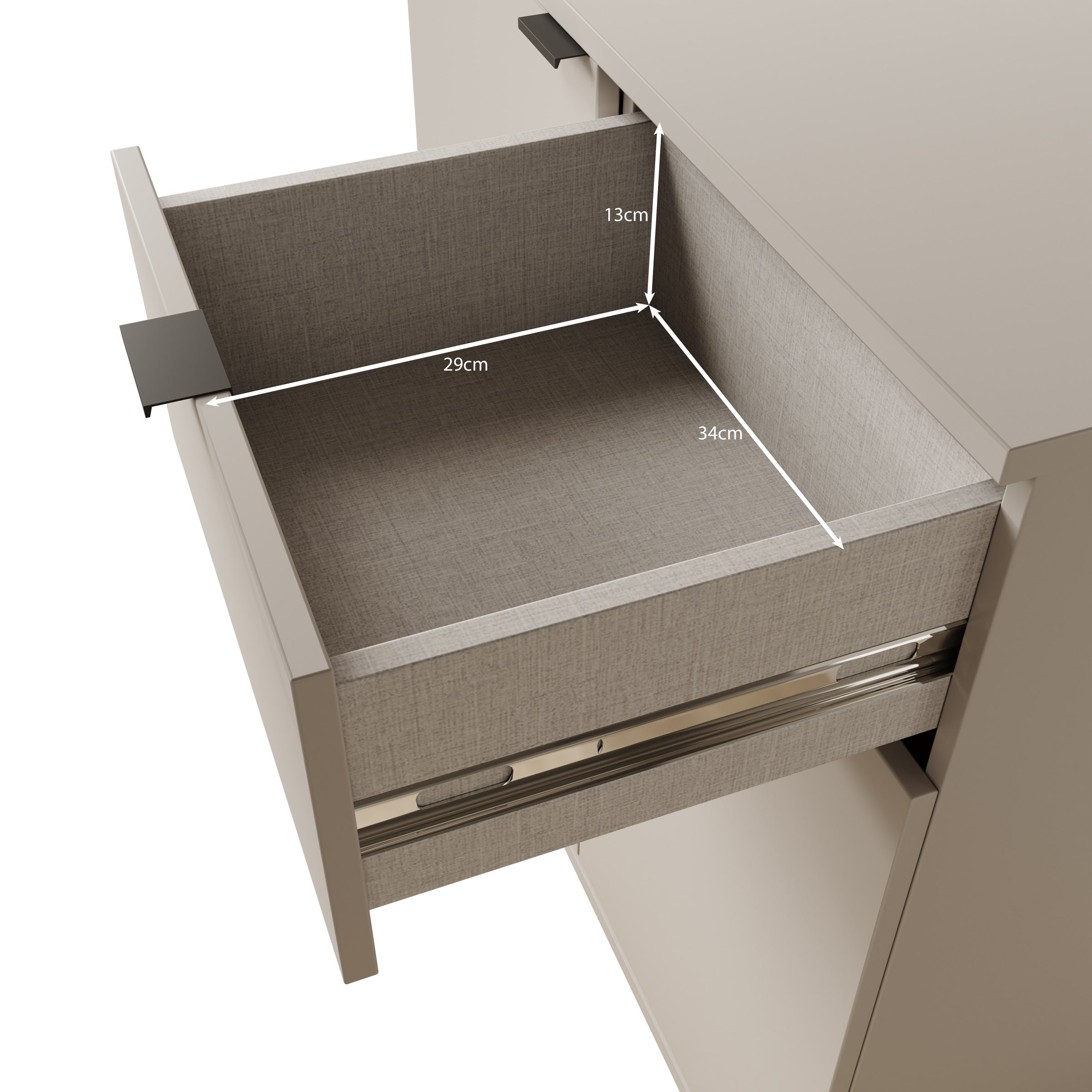 Galeno 2 - Dressoir - Lichtgrijs - 80x34x82 cm