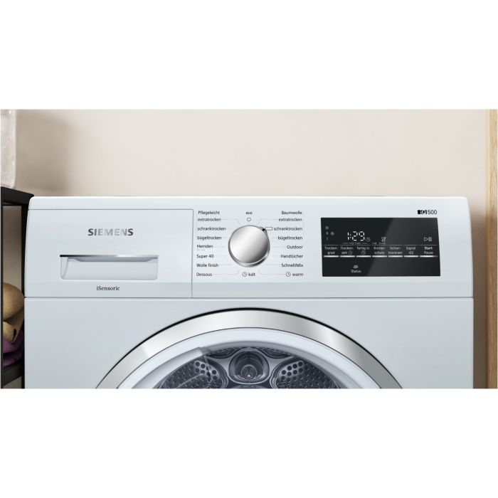 Siemens Wärmepumpentrockner iQ500 WT47R490 Weiß