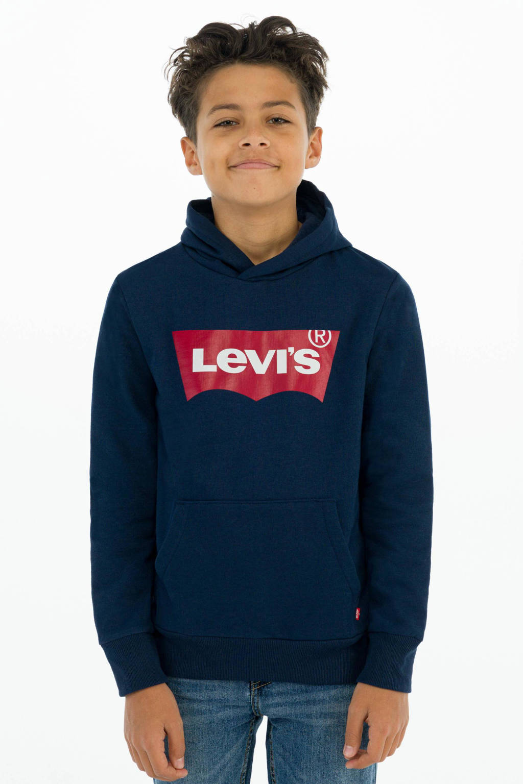 Levi's hoodie Batwing Screenprint met logo donkerblauw