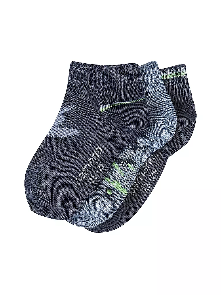 CAMANO Jungen Sneakersocken 3er Pkg denim melange blau