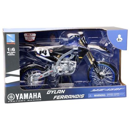 Miniature Newray Moto Yamaha 450 YZF Dylan FERRANDIS - Echelle 1/6° - Bleu