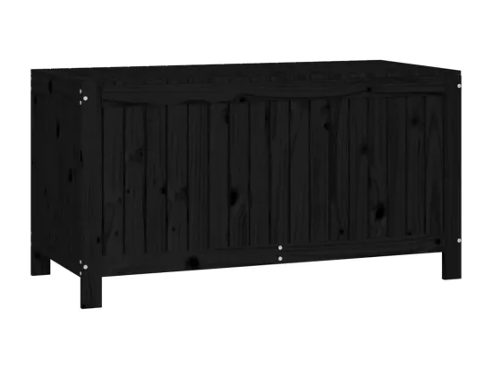 Boîte de rangement de jardin Noir 121x55x64 cm Bois massif pin