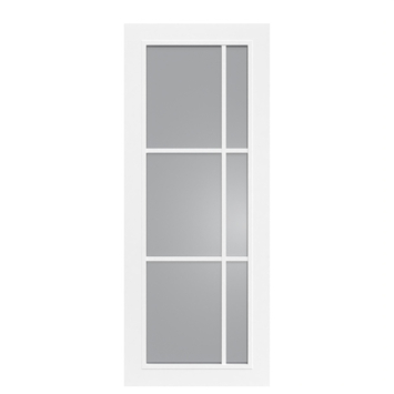 Arne & Bodil binnendeur ABD504 rook glas - wit afgelakt - glaslat wit