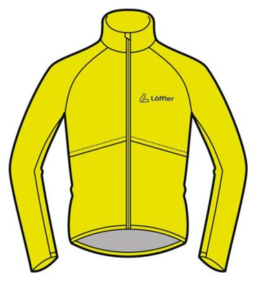 Loeffler veste de cyclisme à manches longues m veste de vélo WPM Pocket-jaune