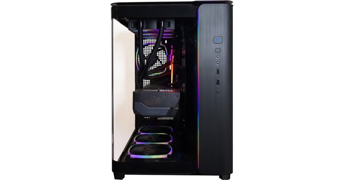 ALTERNATEThunderstorm Pro Ryzen 7 – RTX 5080 gaming pc  (Zwart | R7 9800X3D | RTX 5080 | 32 GB | 2 TB SSD)