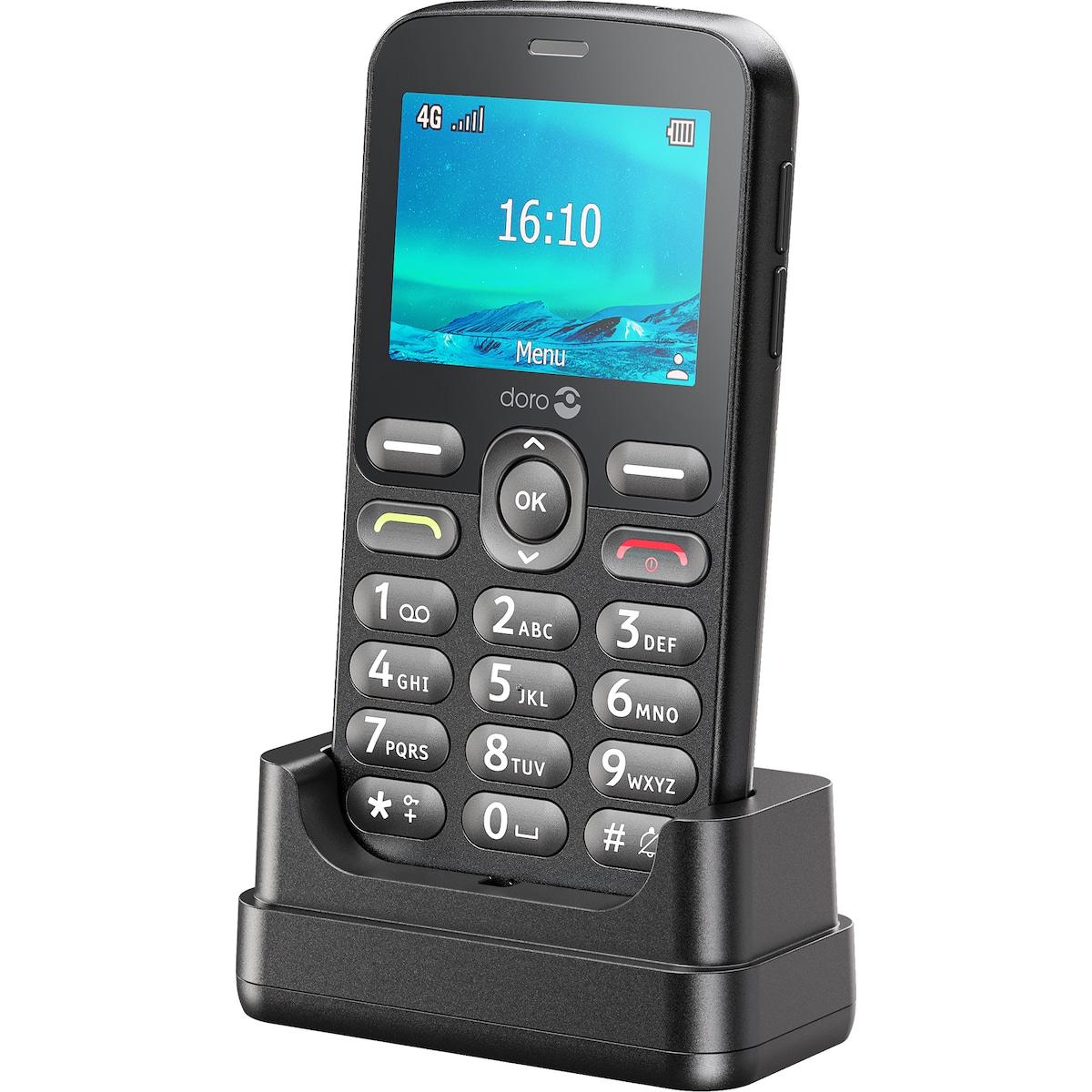 Doro 1881 mobiltelefon (sort)