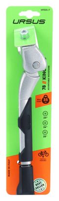 BEQUILLE VELO LATERALE URSUS KING EVO ARGENT 24-28  RENFORCE REGLABLE - SUPPORT 35Kgs (LIVRE SUR CARTE)