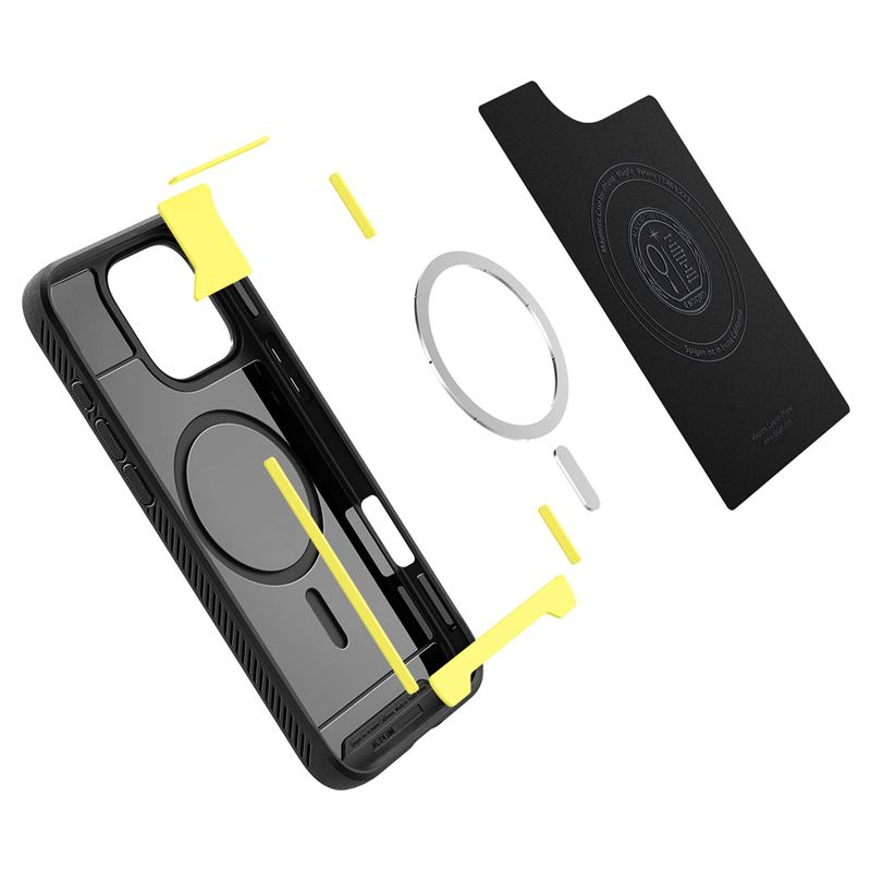 iPhone 16 Pro Rugged Armor MagSafe Case Hülle (ACS08115) - Schwarz (Matt)