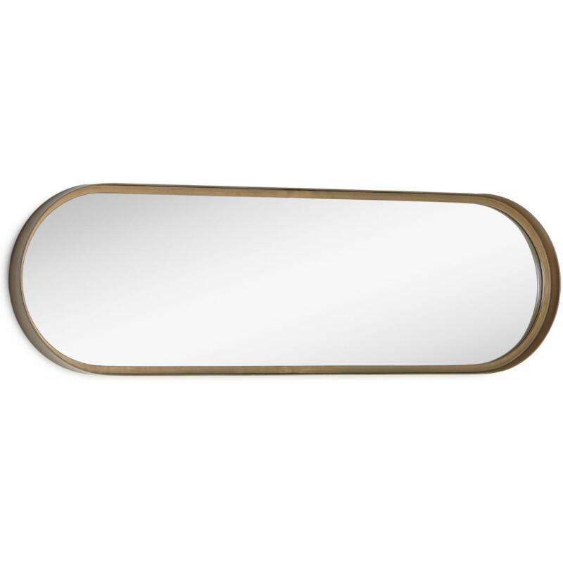 Miroir mural Tiare métal doré 31 x 101 cm