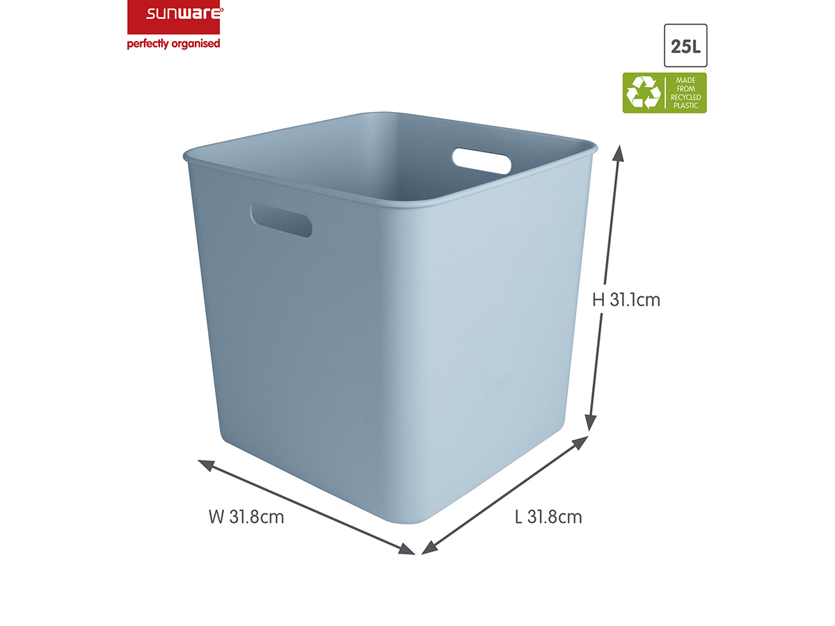 Sunware sigma home set van 4 cube boxen met deksel - blue