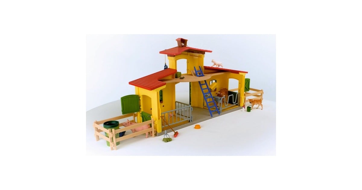 SchleichFarm World - Grote stal, geel speelfiguur