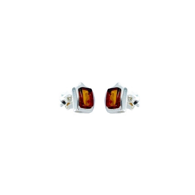 Boucles d'oreilles argent 925 Ambre veritable de la mer Baltique