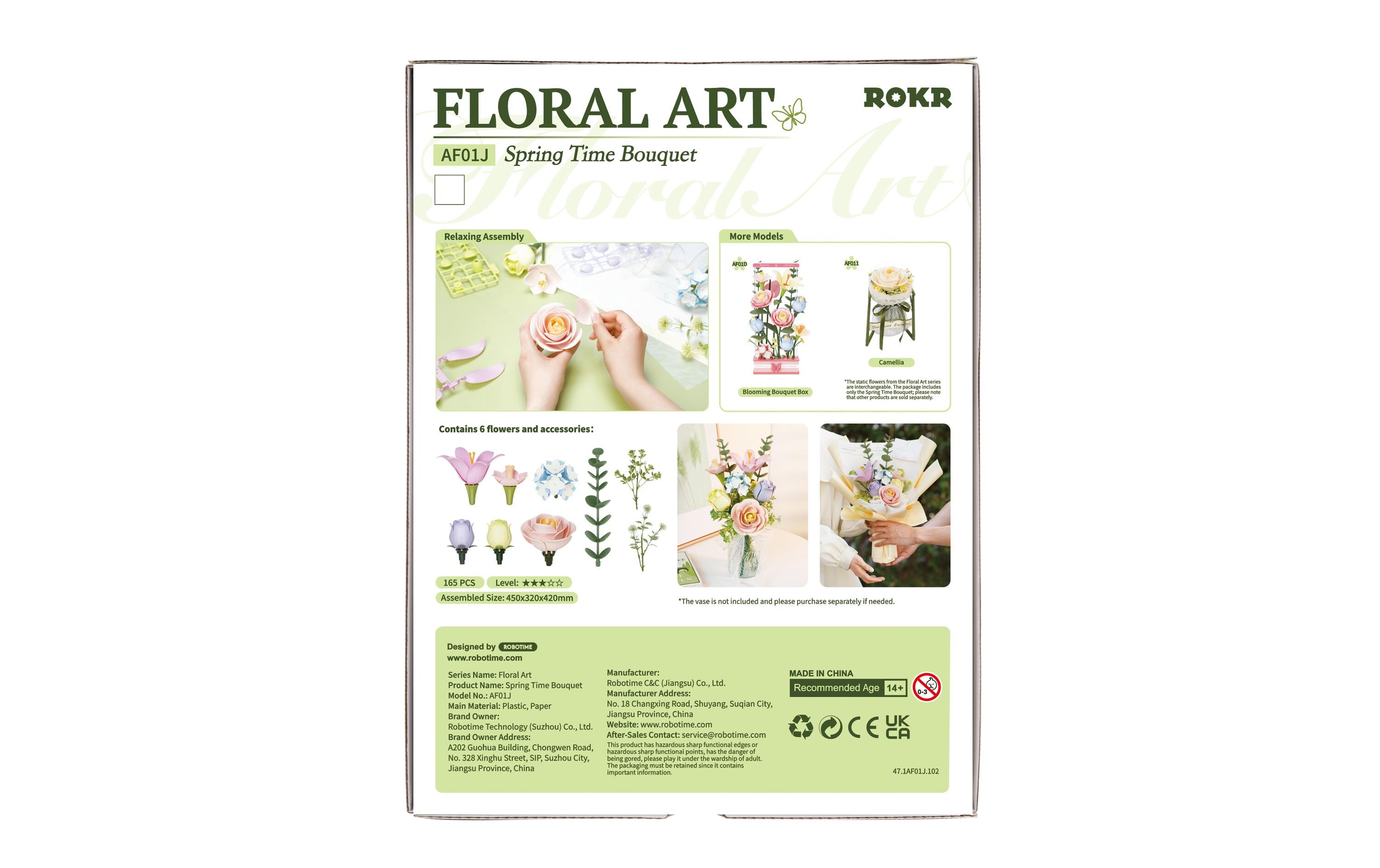 Bausatz Spring Time Bouquet 165-teilig3D-Puzzle aus lasergeschnittenen Holzteilen