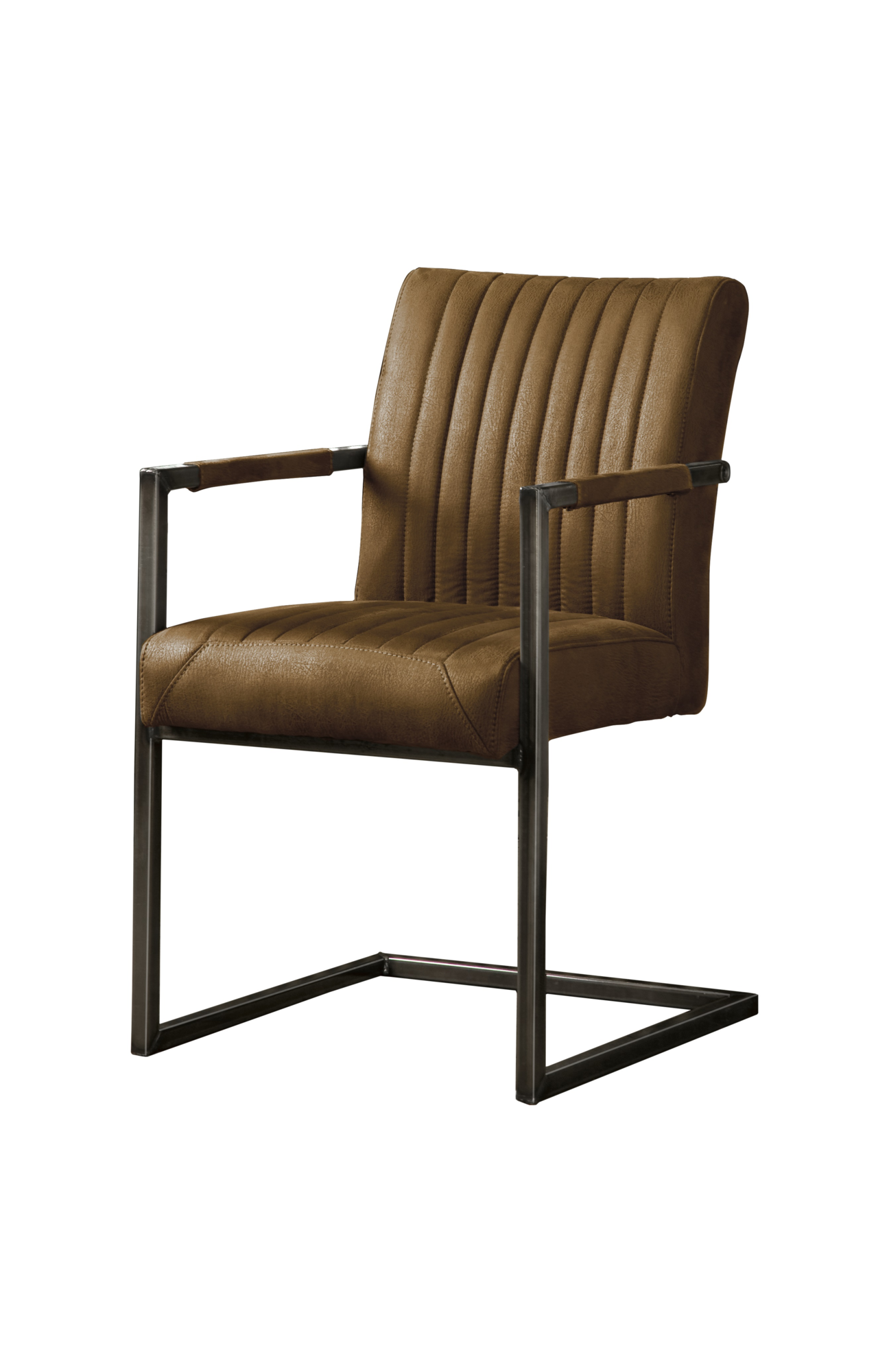Eetkamerstoel Ferro Lichtbruin met arm (4 stoelen)