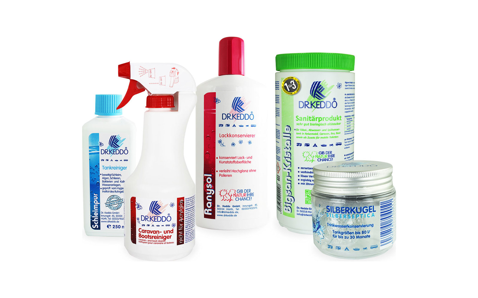 Dr. Keddo Starter-Set Wasserhygiene und Fahrzeugpflege - Wohnwagen