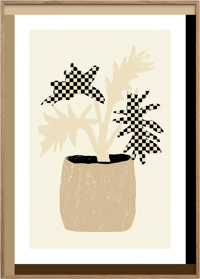 Poster & Frame Checkmate Plant Flerfarvet