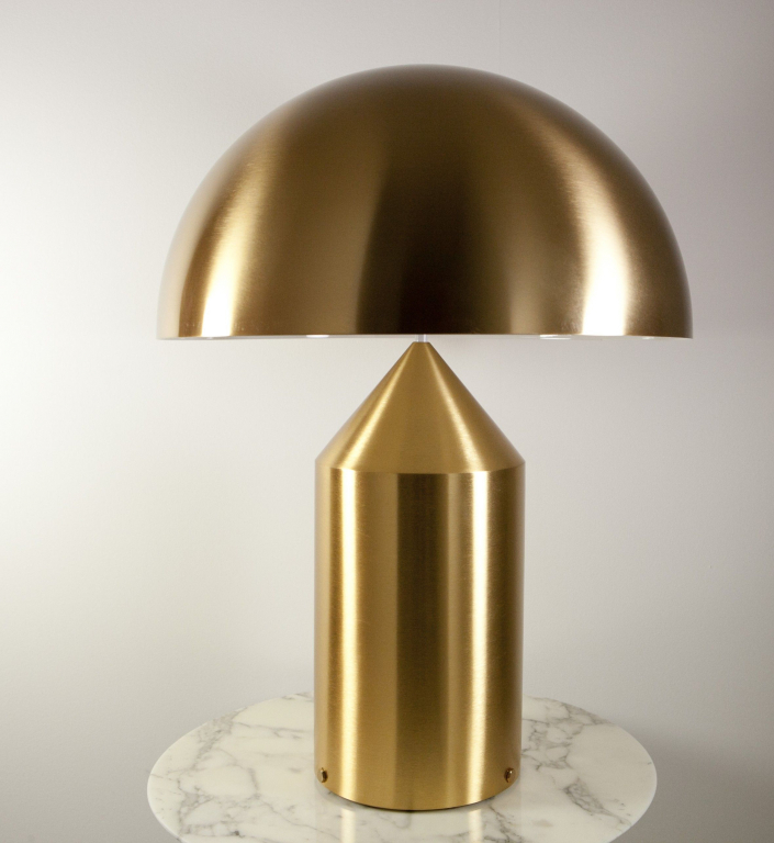 Oluce Atollo tafellamp H50 satijn goud